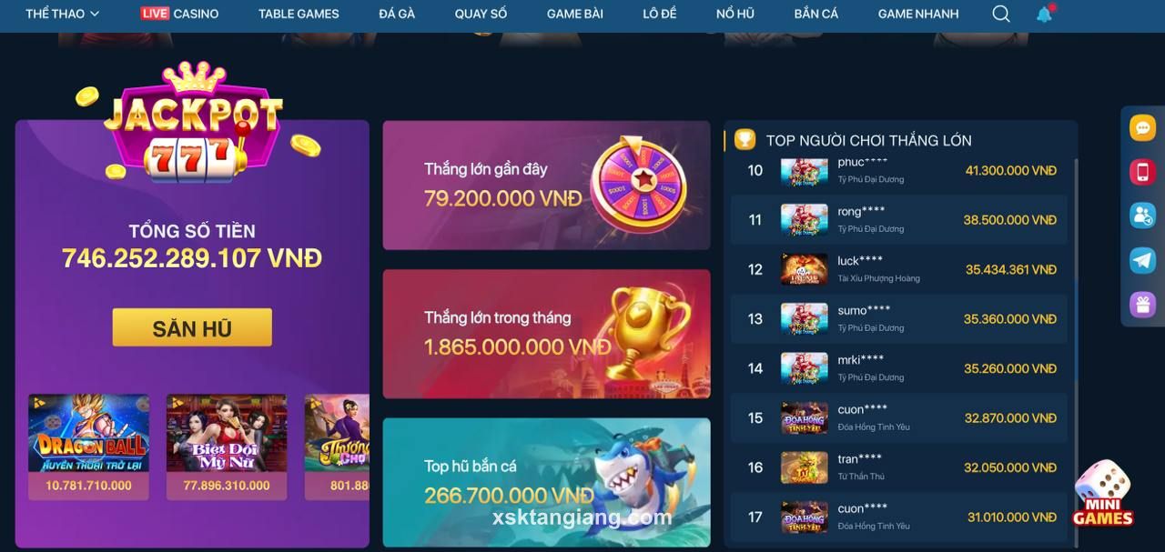 Jackpot - Cơ hội trúng thưởng lớn mỗi ngày